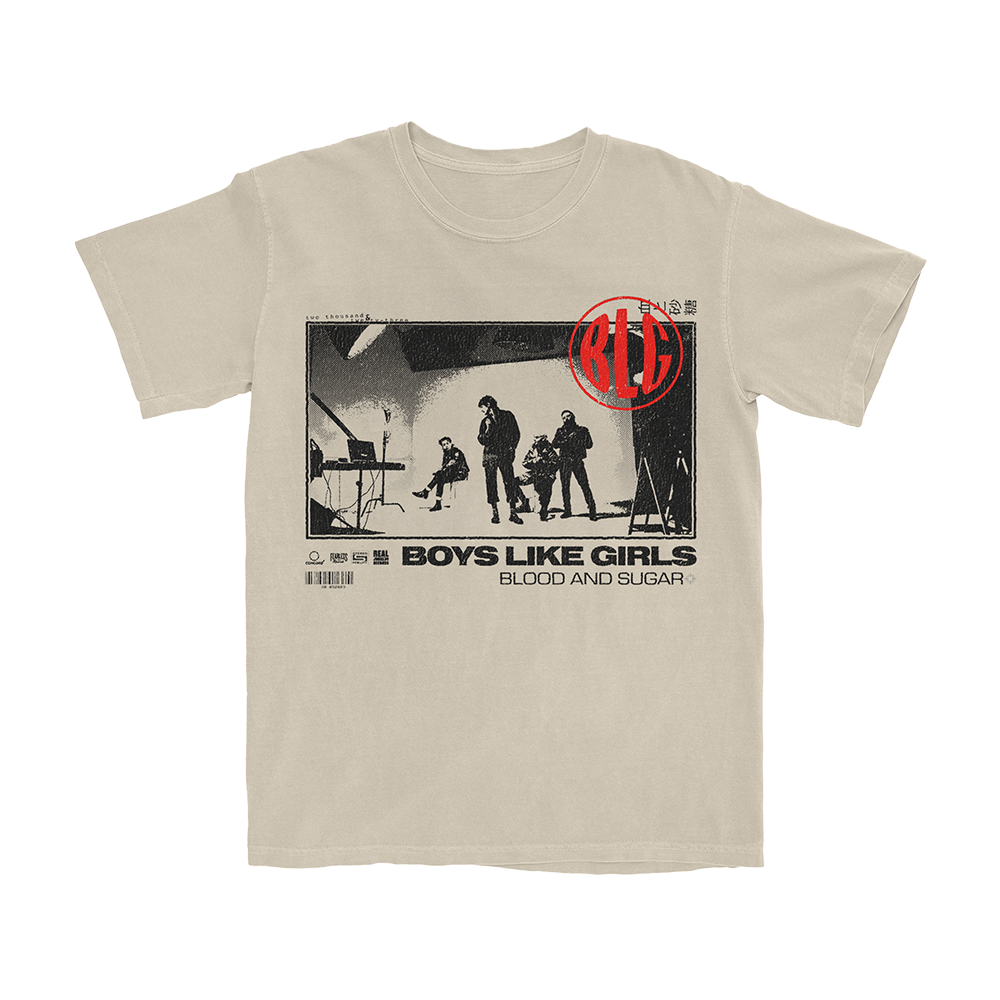 Official Boys Like Girls Merchandise. 100% cotton unisex t-shirt with a classic fit featuring a photo design.