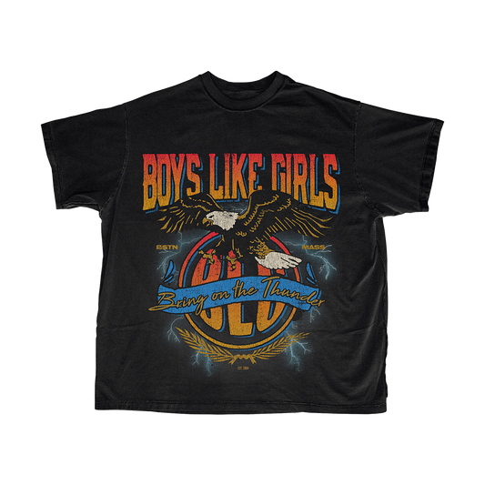 Official Boys Like Girls Merchandise. 100% cotton unisex t-shirt with a classic fit featuring the eagle design.