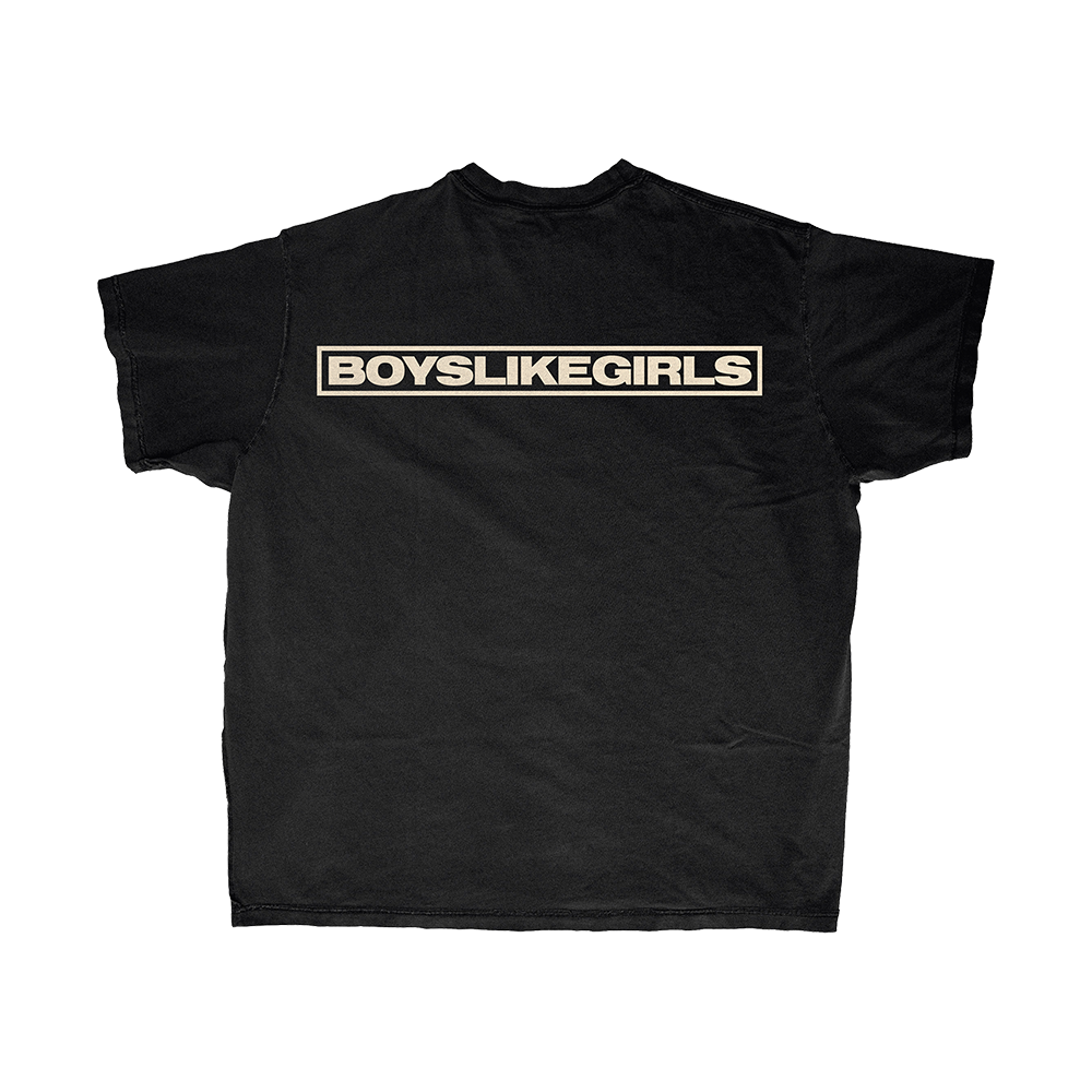 Official Boys Like Girls Merchandise. 100% cotton unisex t-shirt with a classic fit featuring the logo box design.