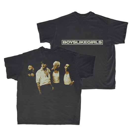 Official Boys Like Girls Merchandise. 100% cotton unisex t-shirt with a classic fit featuring the vintage photo design.